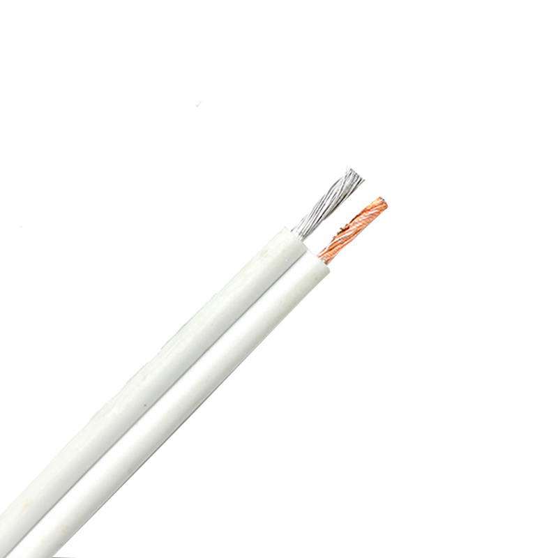 white gray flat 2 core  speaker cable