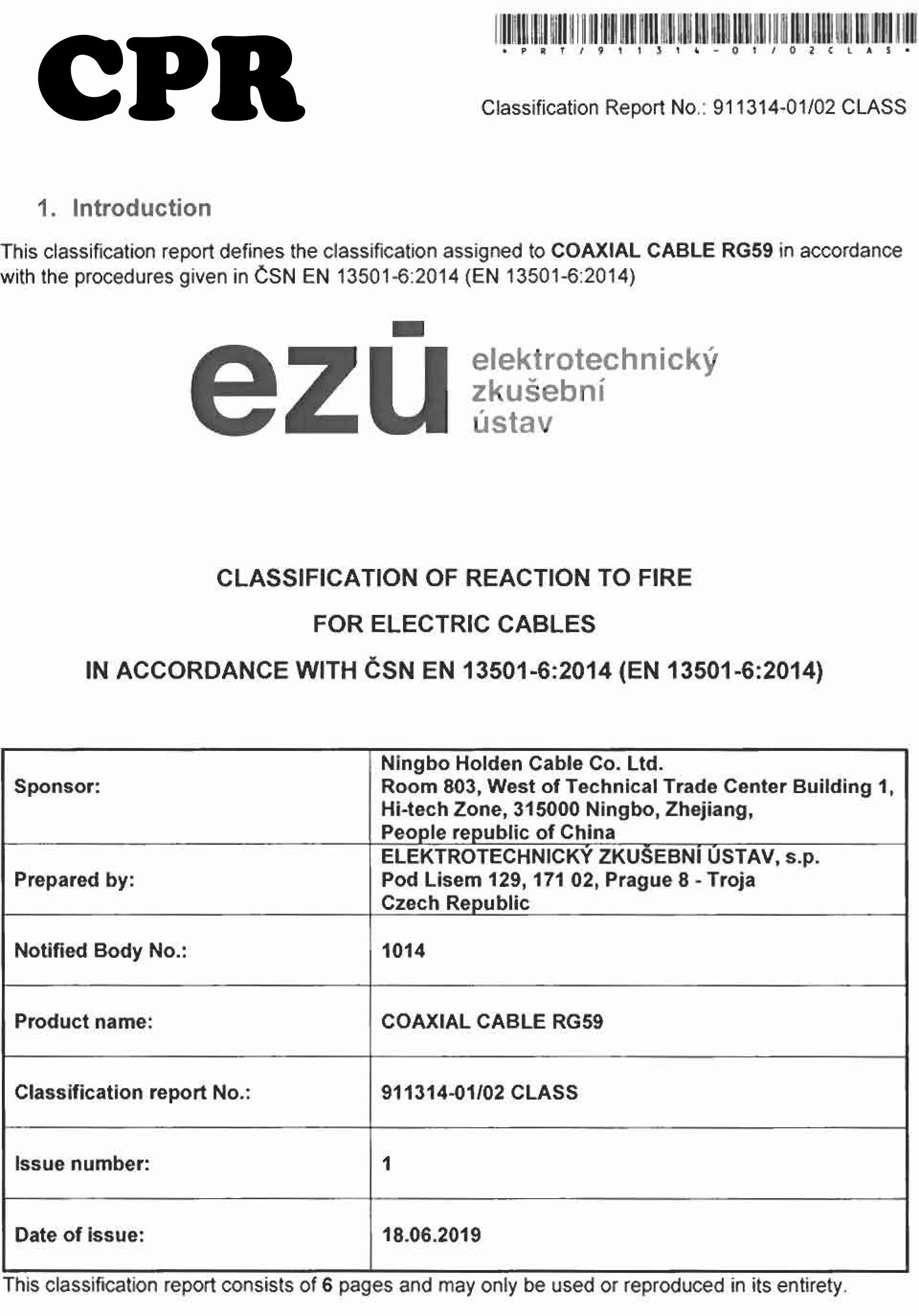 CPR (Coaxial cable)