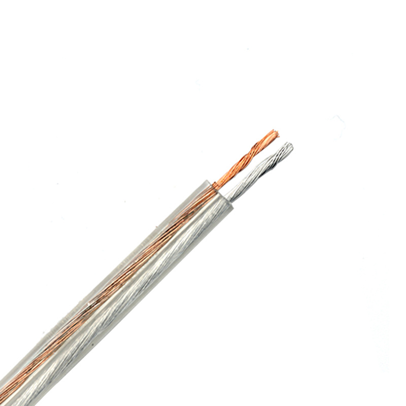 transparent flat 2 core cu ccs speaker cable